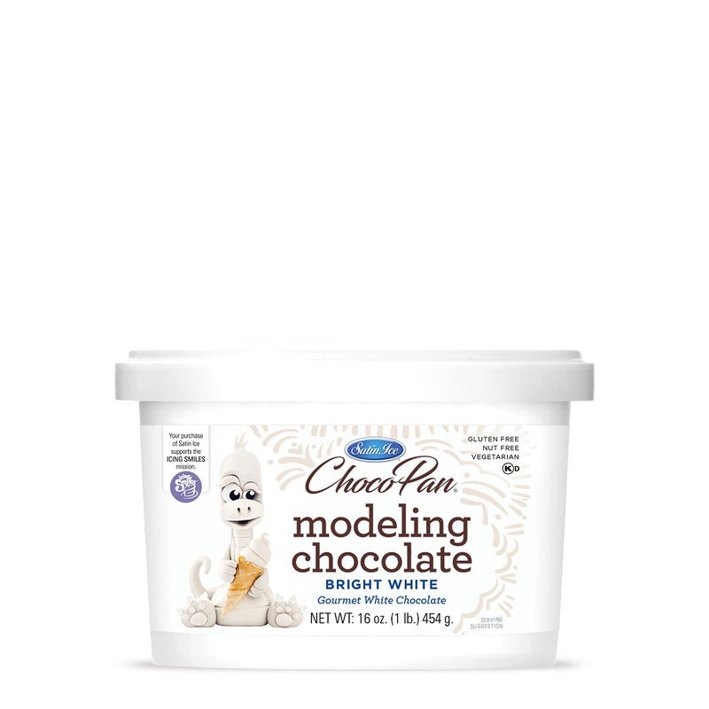 Satin Ice ChocoPan Bright White Modeling Chocolate  1 Pound - Image 1